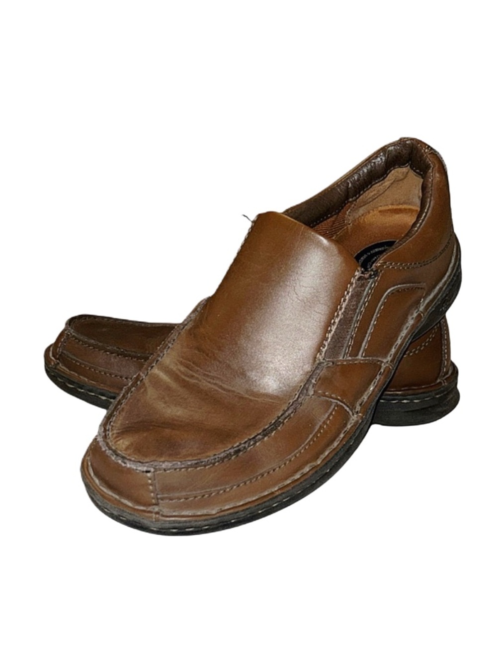 STREETCARS Men's Carrera Brown Leather Slip On Loafers Size 10